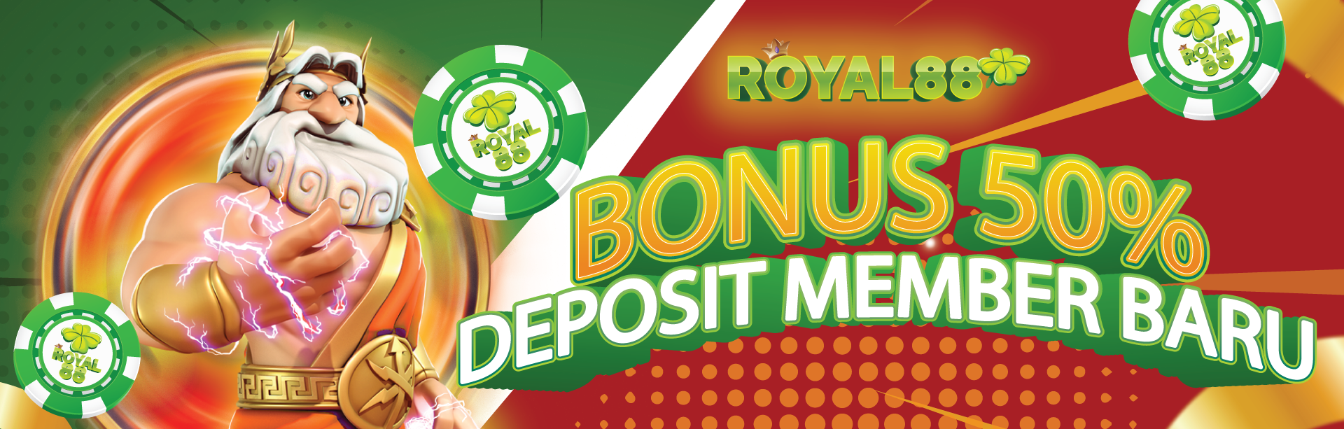 Welcome Royal88 Bonus 50%